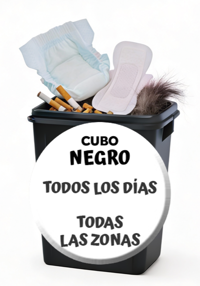 Чёрный/серый — Неперерабатываемое (Resto)